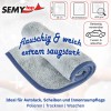 SEMYtop Microfaser-Tuch Poliertuch 40x40cm grau extra saugstark